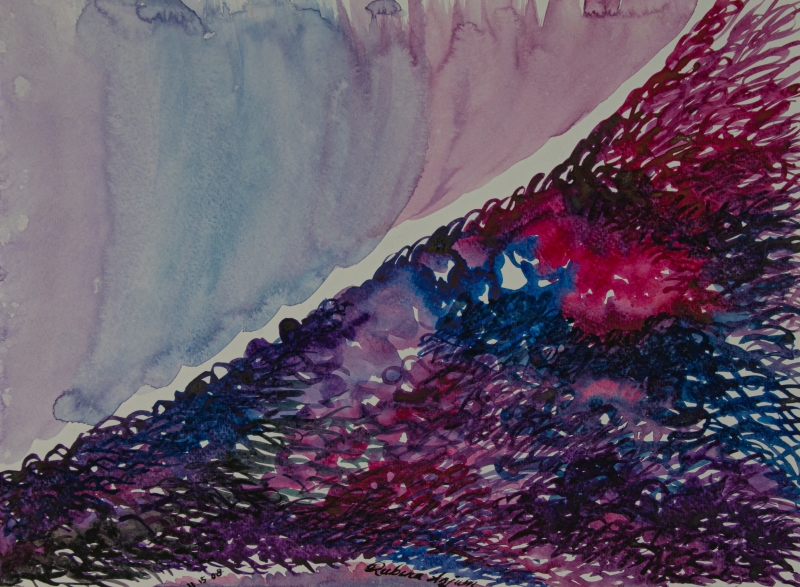 Nebula Fusions 2 (Purple and Blue) by artist Rubina Anjum